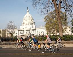 Bikers in front of the U.S. Capitol