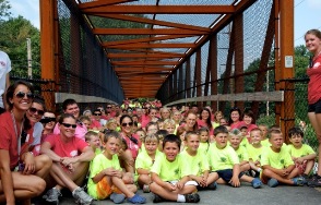 Kids on the John Andrews ET Bridge!